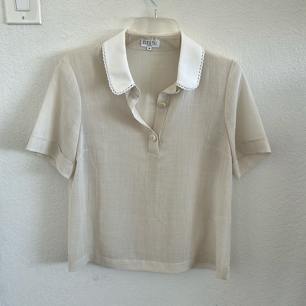 Claudie Pierlot Short Sleeve Blouse